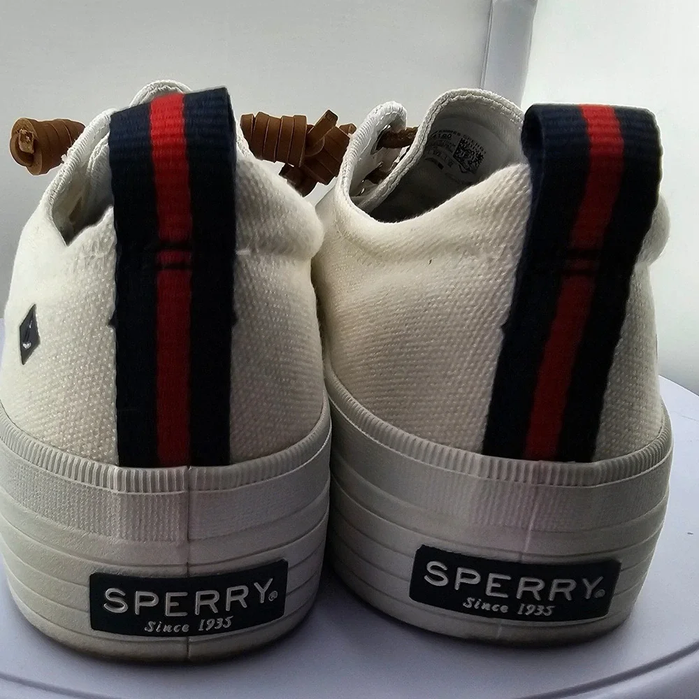 Sperry Top Sider Womens‎ Canvas Lace Up Sneakers Shoes White Size 7 STS84190 EUC - Picture 7 of 11
